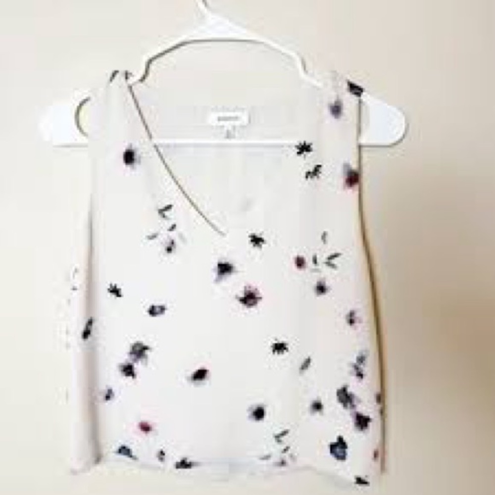 Babaton White Floral V-Neck Camisole
